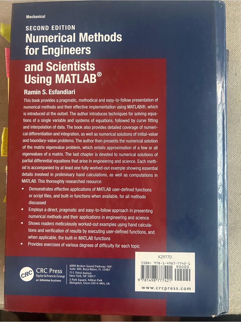 Numerical Methods for Engineers and Scientists Using MATLAB - Picture 2 of 2